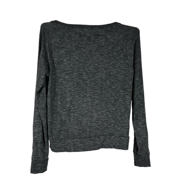 Daisy Fuentes Womens Long Sleeve Charcoal Gray Pullover Silver Stud Detail Sz L - Picture 8 of 8